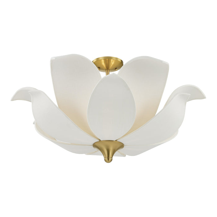 Savoy House - 6-7163-6-322 - Six Light Convertible Semi-Flush/Pendant - Elsie - Warm Brass