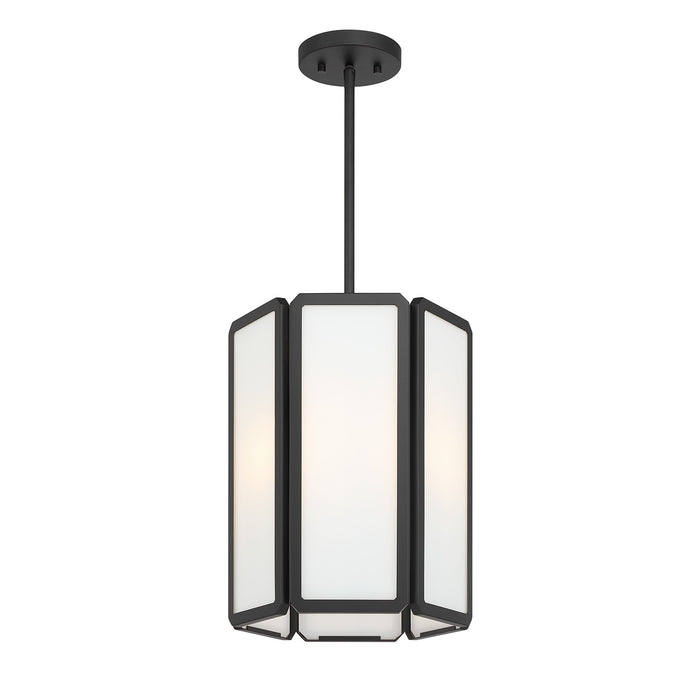 Savoy House - 7-1700-3-89 - Three Light Pendant - Leeds - Matte Black