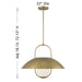Savoy House - 7-3070-1-322 - One Light Pendant - Lehigh - Warm Brass