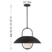 Savoy House - 7-3070-1-89 - One Light Pendant - Lehigh - Matte Black