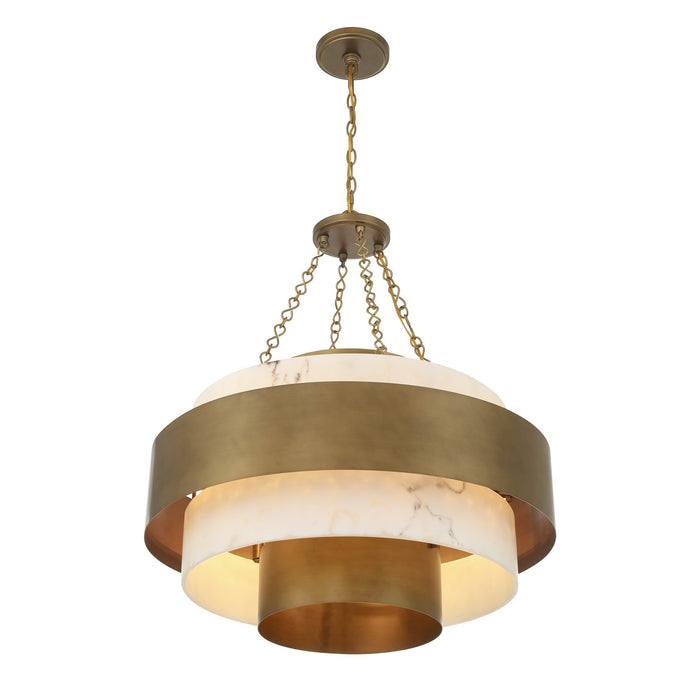 Savoy House - 7-3091-6-339 - Six Light Pendant - Davenport - Antique Patina