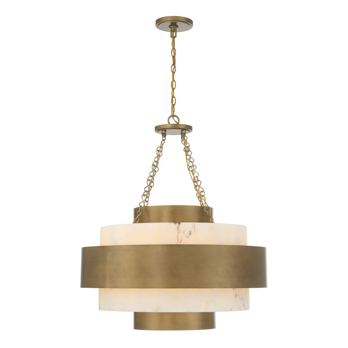 Savoy House - 7-3091-6-339 - Six Light Pendant - Davenport - Antique Patina