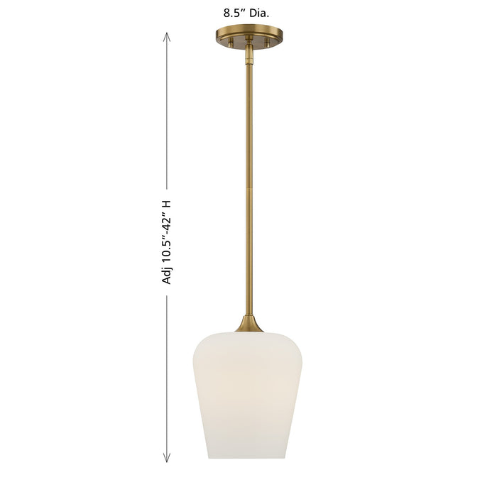 Savoy House - 7-6036-1-322 - One Light Pendant - Octave - Warm Brass