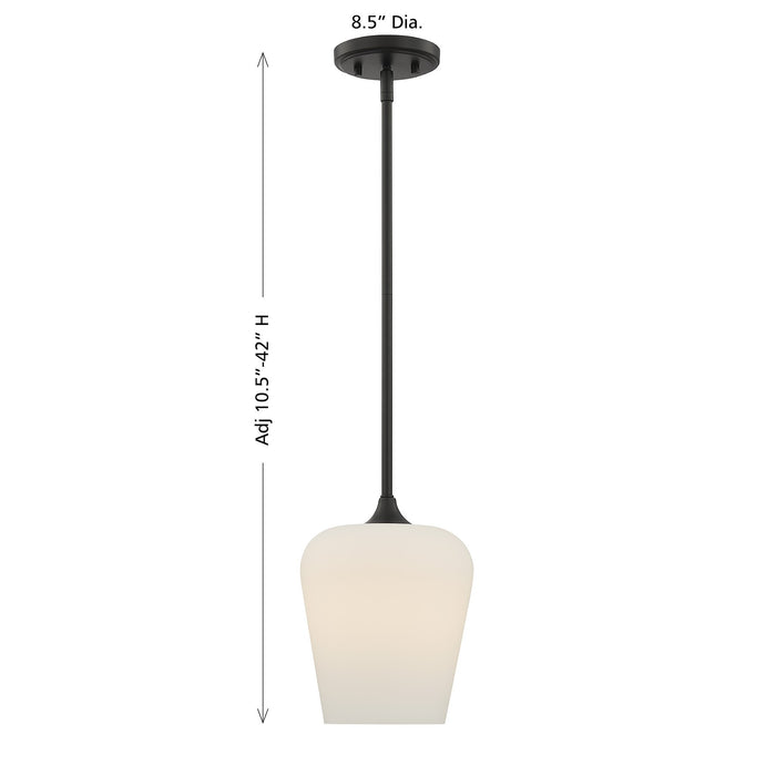 Savoy House - 7-6036-1-BK - One Light Pendant - Octave - Matte Black