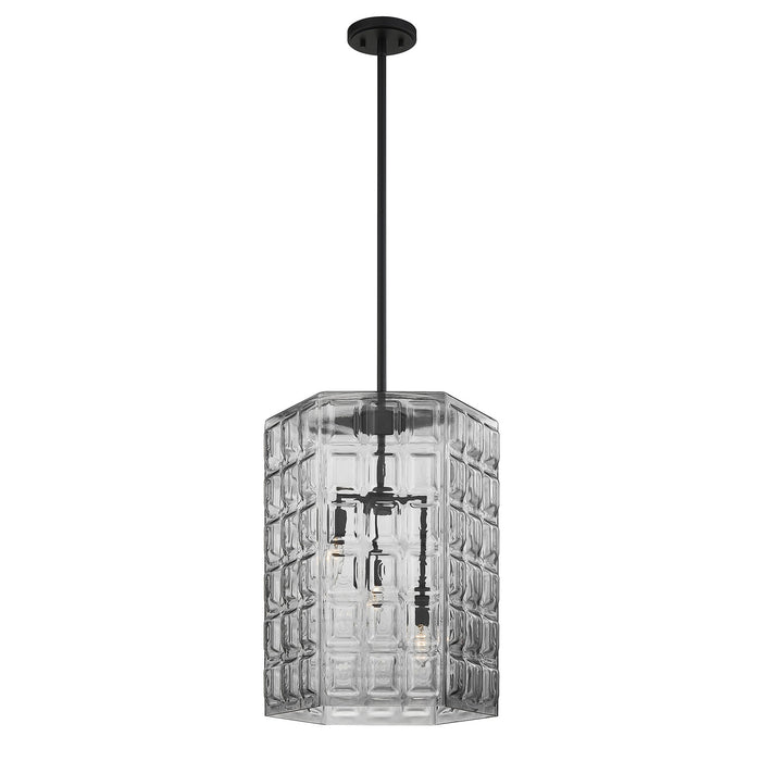 Savoy House - 7-6209-3-89 - Three Light Pendant - Reddick - Matte Black