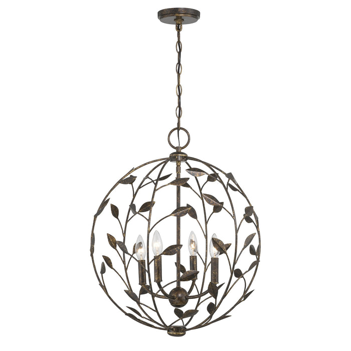 Savoy House - 7-6704-4-334 - Four Light Pendant - Laska - Enchanted Bronze