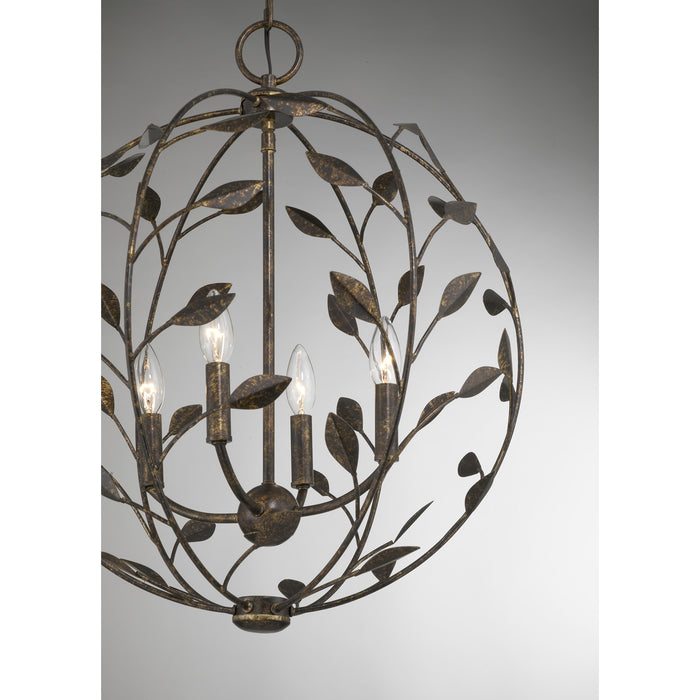 Savoy House - 7-6704-4-334 - Four Light Pendant - Laska - Enchanted Bronze
