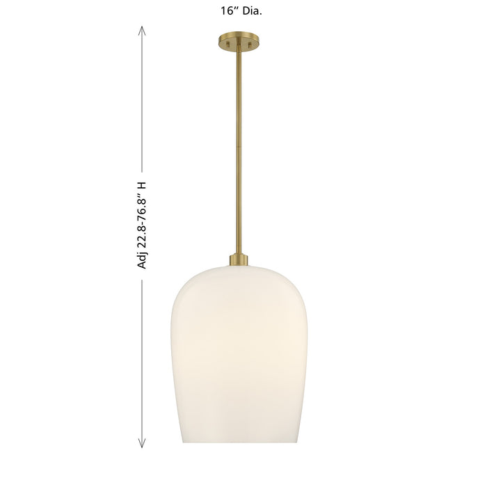 Savoy House - 7-7209-1-322 - One Light Pendant - Livingston - Warm Brass