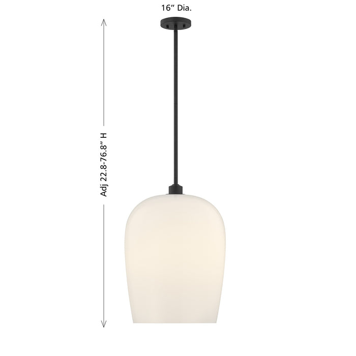 Savoy House - 7-7209-1-89 - One Light Pendant - Livingston - Matte Black