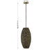 Savoy House - 7-8416-1-220 - One Light Pendant - Tierra Brisa - Riviera Brass