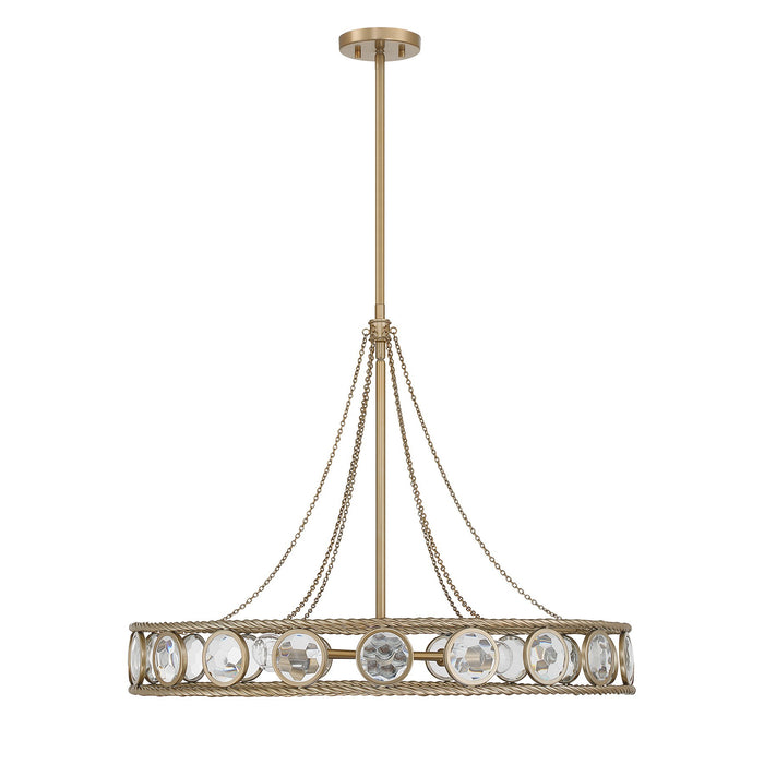 Savoy House - 7-9380-6-338 - Six Light Pendant - Cologne - Opulent Gold