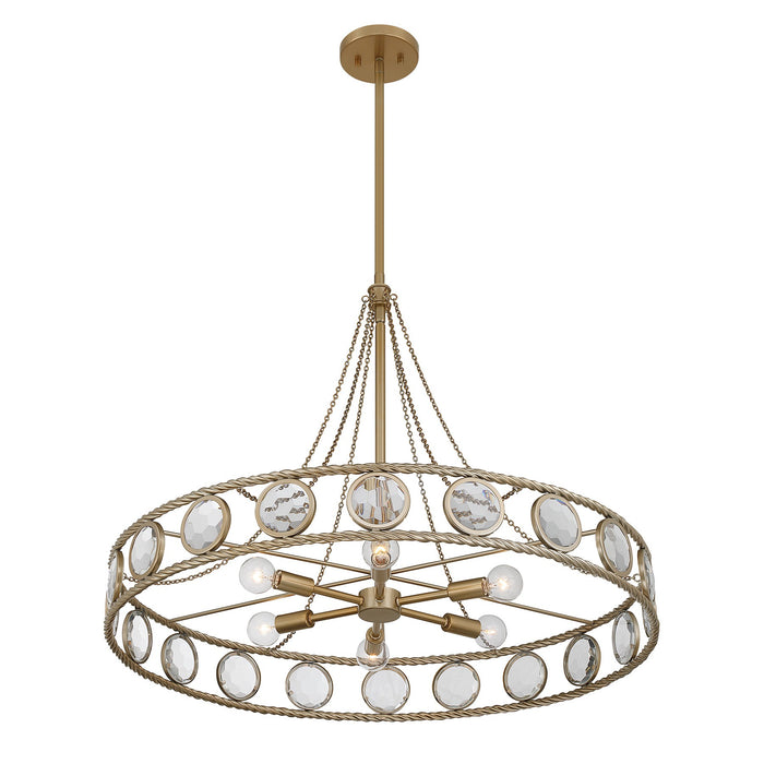 Savoy House - 7-9380-6-338 - Six Light Pendant - Cologne - Opulent Gold