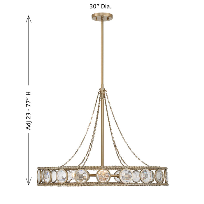 Savoy House - 7-9380-6-338 - Six Light Pendant - Cologne - Opulent Gold