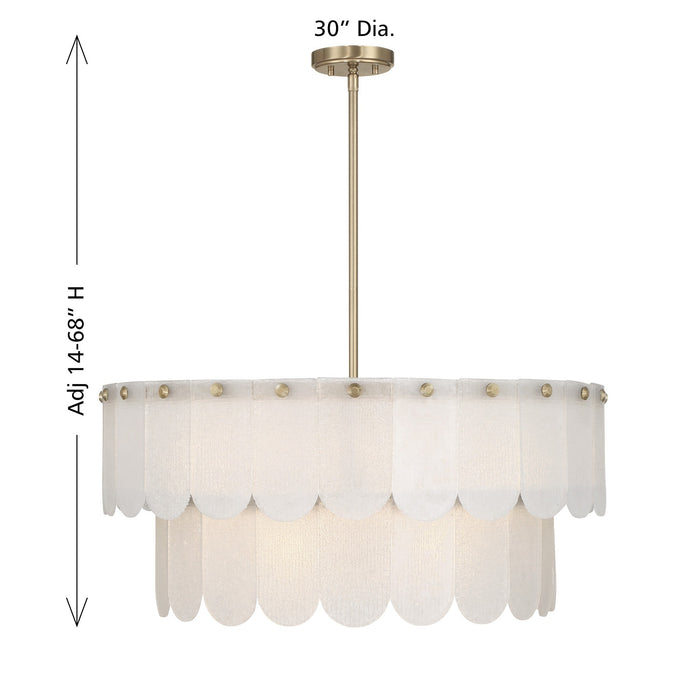 Savoy House - 7-9800-10-127 - Ten Light Pendant - Ashton - Noble Brass