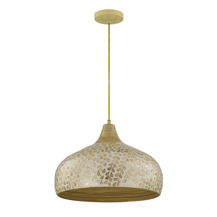 Savoy House - 7-9877-1-336 - One Light Pendant - Kemp - Ivory/Gold Shell