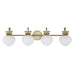 Savoy House - 8-1028-4-127 - Four Light Bathroom Vanity - Melbourne - Noble Brass