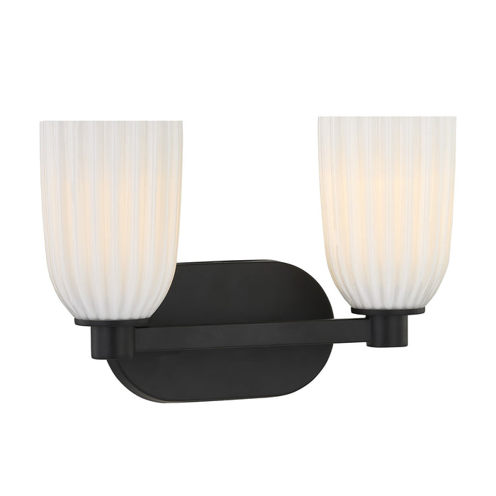 Savoy House - 8-1245-2-BK - Two Light Bathroom Vanity - Baldwin - Matte Black