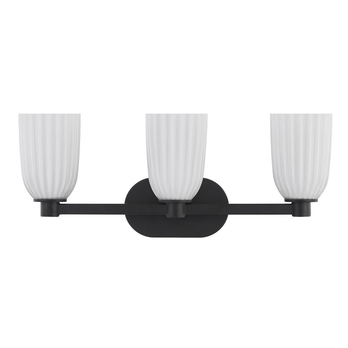 Savoy House - 8-1245-3-BK - Three Light Bathroom Vanity - Baldwin - Matte Black