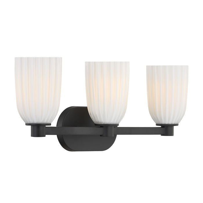Savoy House - 8-1245-3-BK - Three Light Bathroom Vanity - Baldwin - Matte Black