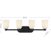 Savoy House - 8-1245-4-BK - Four Light Bathroom Vanity - Baldwin - Matte Black
