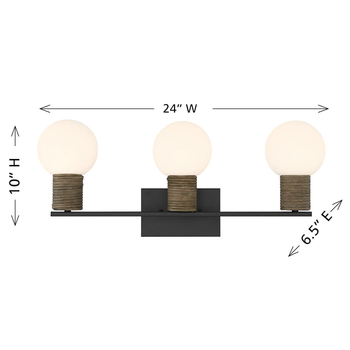 Savoy House - 8-4081-3-BK - Three Light Bathroom Vanity - Jarrell - Matte Black