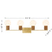 Savoy House - 8-4081-4-322 - Four Light Bathroom Vanity - Jarrell - Warm Brass