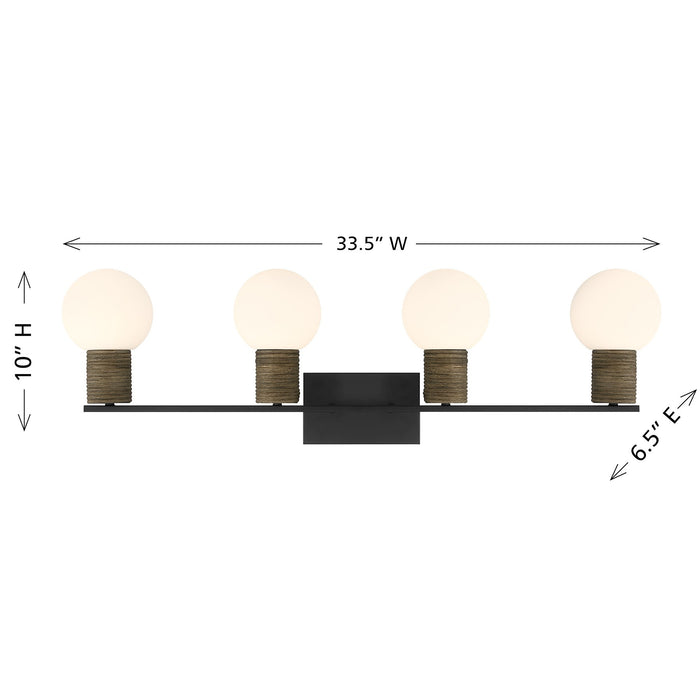 Savoy House - 8-4081-4-BK - Four Light Bathroom Vanity - Jarrell - Matte Black