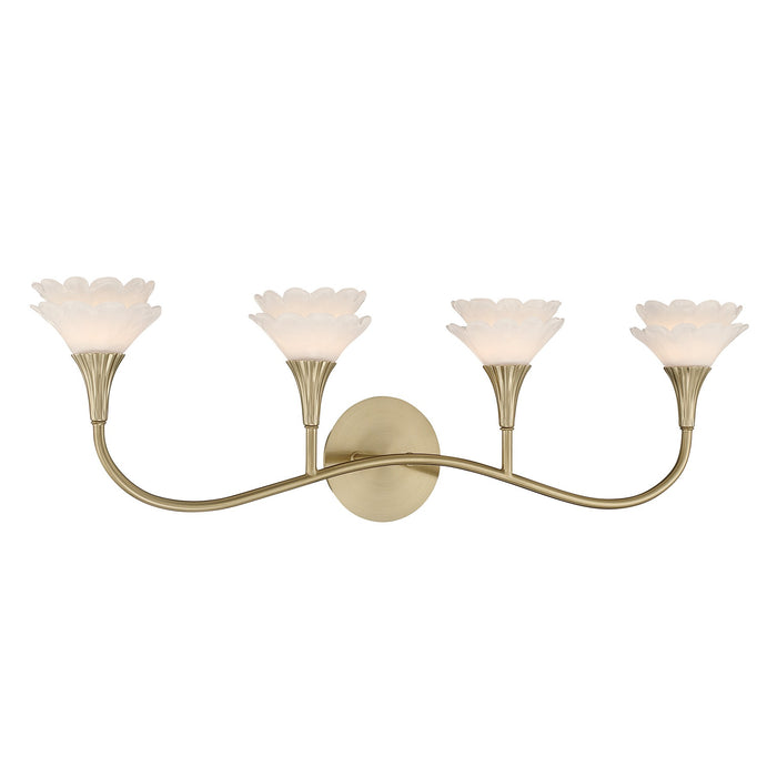 Savoy House - 8-5081-4-127 - Four Light Bathroom Vanity - Florena - Noble Brass