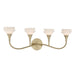 Savoy House - 8-5081-4-127 - Four Light Bathroom Vanity - Florena - Noble Brass