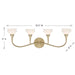 Savoy House - 8-5081-4-127 - Four Light Bathroom Vanity - Florena - Noble Brass