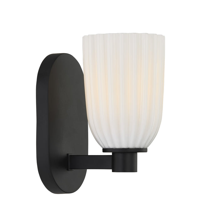 Savoy House - 9-1245-1-BK - One Light Wall Sconce - Baldwin - Matte Black