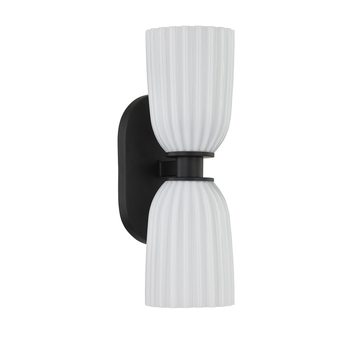Savoy House - 9-1245-2-BK - Two Light Wall Sconce - Baldwin - Matte Black