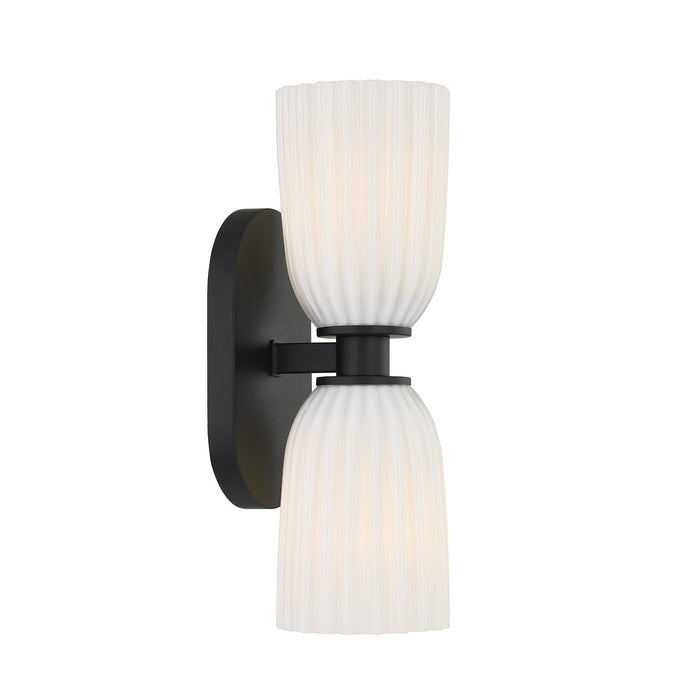 Savoy House - 9-1245-2-BK - Two Light Wall Sconce - Baldwin - Matte Black