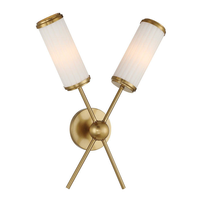 Savoy House - 9-3199-2-322 - Two Light Wall Sconce - Denison - Warm Brass
