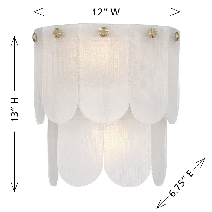 Savoy House - 9-9803-2-127 - Two Light Wall Sconce - Ashton - Noble Brass