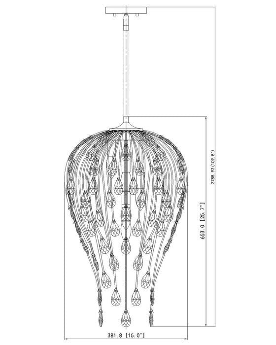Z-Lite - 1957P15-BN - Five Light Pendant - Gabriella - Brushed Nickel