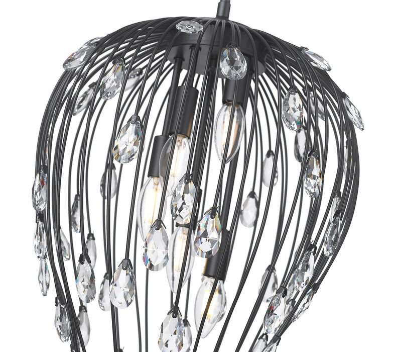 Z-Lite - 1957P15-MB - Five Light Pendant - Gabriella - Matte Black