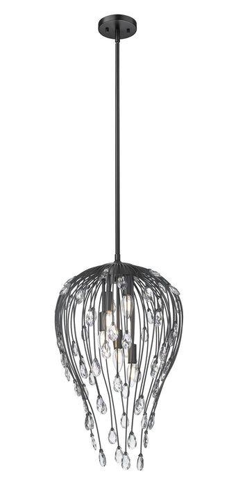 Z-Lite - 1957P15-MB - Five Light Pendant - Gabriella - Matte Black