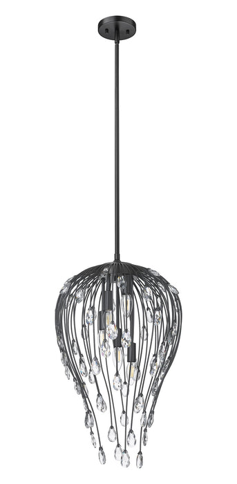 Z-Lite - 1957P15-MB - Five Light Pendant - Gabriella - Matte Black