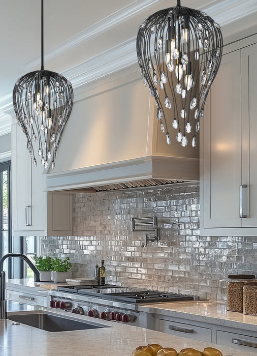 Z-Lite - 1957P15-MB - Five Light Pendant - Gabriella - Matte Black