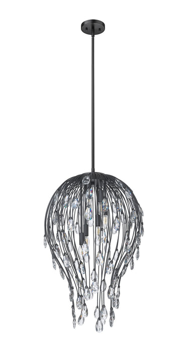 Z-Lite - 1957P18-MB - Six Light Pendant - Gabriella - Matte Black