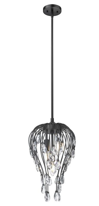 Z-Lite - 1957P9-MB - Three Light Pendant - Gabriella - Matte Black