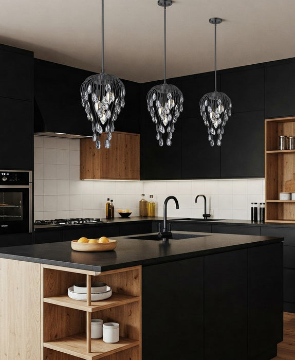 Z-Lite - 1957P9-MB - Three Light Pendant - Gabriella - Matte Black