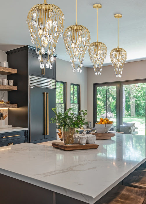 Z-Lite - 1957P9-MGLD - Three Light Pendant - Gabriella - Modern Gold