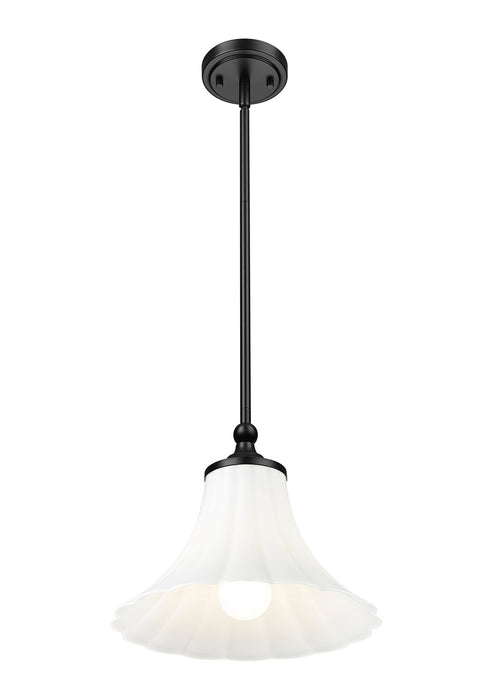 Z-Lite - 1958P12-MB - One Light Pendant - Fleur - Matte Black