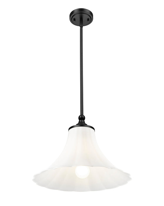 Z-Lite - 1958P16-MB - One Light Pendant - Fleur - Matte Black