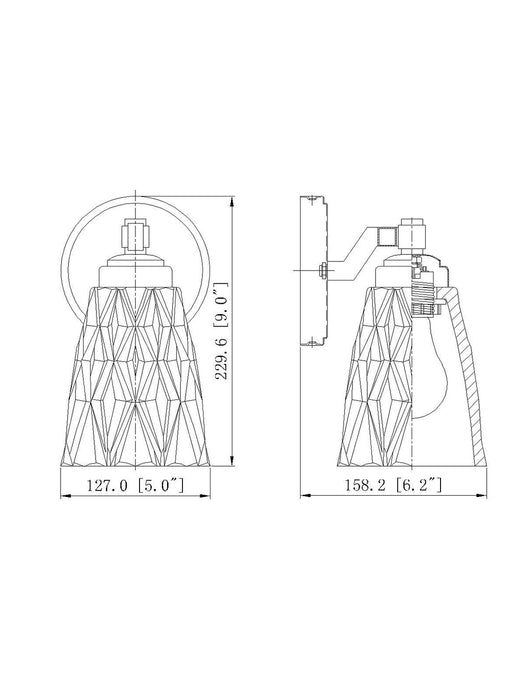 Z-Lite - 1960-1S-MB - One Light Wall Sconce - Andree - Matte Black