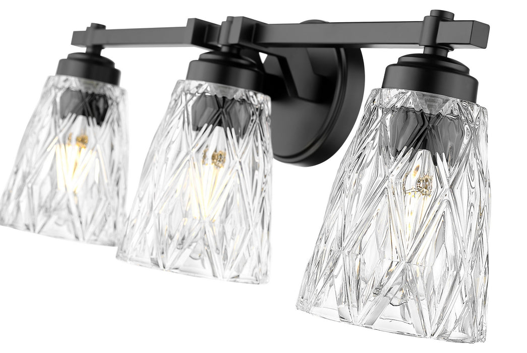 Z-Lite - 1960-3V-MB - Three Light Vanity - Andree - Matte Black