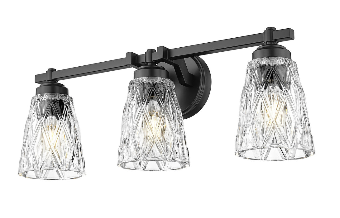 Z-Lite - 1960-3V-MB - Three Light Vanity - Andree - Matte Black