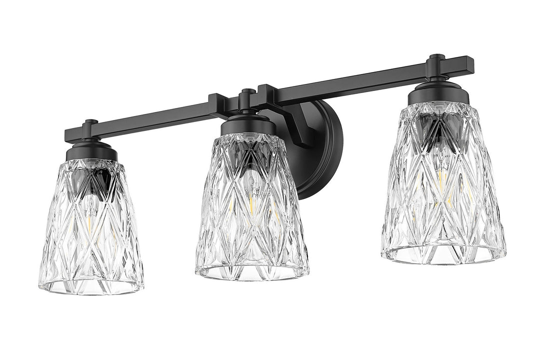 Z-Lite - 1960-3V-MB - Three Light Vanity - Andree - Matte Black